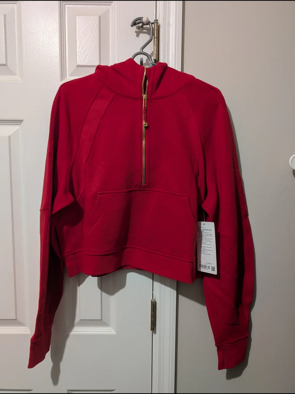 lululemon athletica Scuba Oversized Red Half-Zip Hoodie NWT